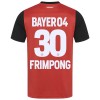 Virallinen Fanipaita + Shortsit Bayer 04 Leverkusen Jeremie Frimpong 30 Kotipelipaita 2024-25 - Lasten